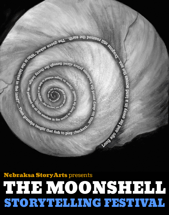 image of a shell with words traveling along the spiral of the shell